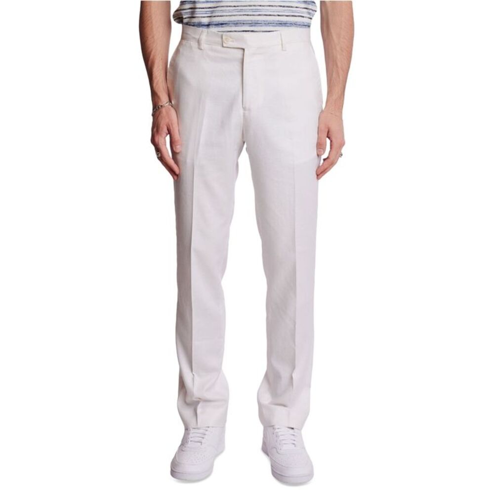 Paisley & Gray Mens Downing Linen-Blend Straight Leg Slim Dress Pants, NWT